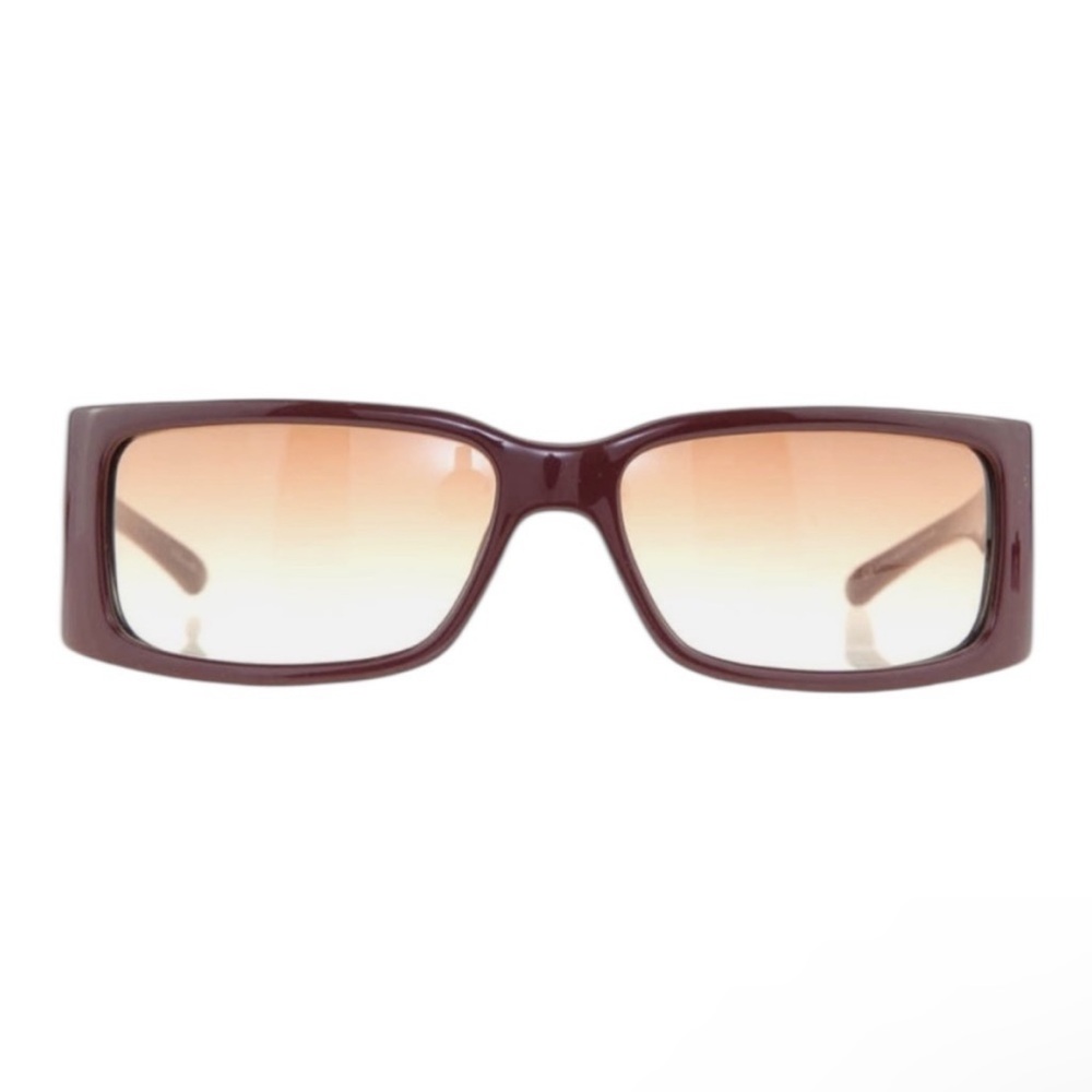 VTG Y2K DIOR ClassicDior 2 Burgundy Sunglasses Brown Gradient Lens CQJNF NWOT - Picture 6 of 16
